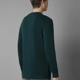 Louis Philippe Green Cotton Regular Fit Sweatshirt image 2