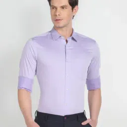 Arrow Purple Cotton Regular Fit Shirt-picture-44