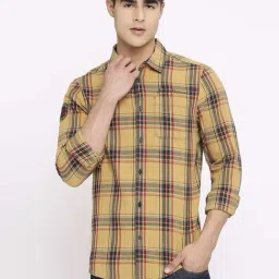Being Human Yellow Slim Fit Shirt-image-22