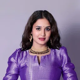 PATTARI Purple Pure Georgette Woven Design Sarees image 2