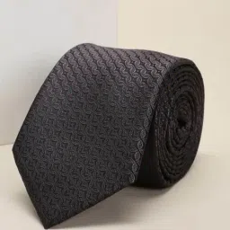 Louis Philippe Black Polyester Printed Tie-picture-14