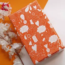 eVincE - thoughtful PRESENTations XMAS1207_5X2 Christmas Xmas Fun Stamps & Red Doodle -2 Patterns 5 x 2 Rolls Fact filled Gifts Wraps Assorted Envelopes along Gift Wrapping Paper (Pack of 10 Piece) image 4