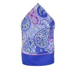 Alvaro Castagnino Men Blue Printed Pocket Square-picture-29