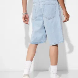 Sf Jeans By Pantaloons Sky Blue Loose Fit Denim Shorts image 2