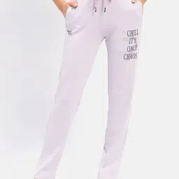 MADAME M Secret Lavender Cotton Graphic Print Regular Fit Mid Rise Trackpants-image-62