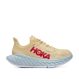 Hoka Women's CARBON X 2 Beige Running Shoes-image-0