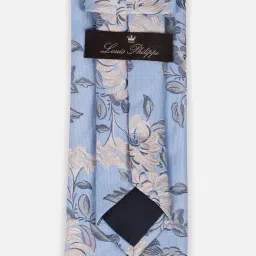 Louis Philippe Blue Silk Printed Tie image 3