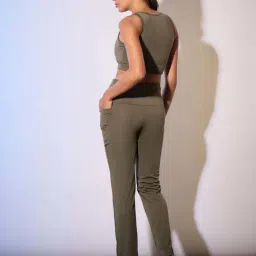 Color Capital Khaki Regular Fit Sports Tights image 2