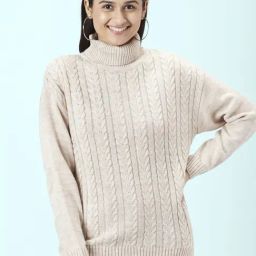 Honey by Pantaloons Beige Self Pattern Sweater-picture-32