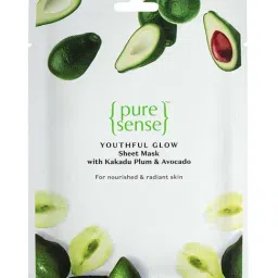PureSense Anti-Ageing Sheet Mask with Avocado & Kakadu Plum For Nourished & Radiant Skin - 15 gm-image-0