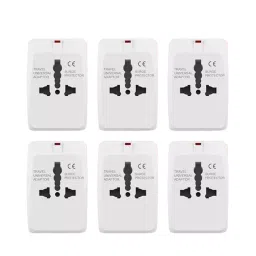 Elleys All in one Worldwide Universal Travel Adapter 6 A/ 13 A Current PC + ABS White (Pack of 6) image 2