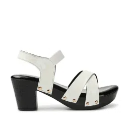 Iconics Women's White Ankle Strap Sandals image 2