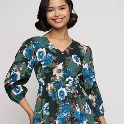 AASK Women Polyester Printed Green Color Regular Top-picture-40
