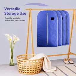 Kuber Industries Blue & White 24 Pieces Suit Organisers image 2