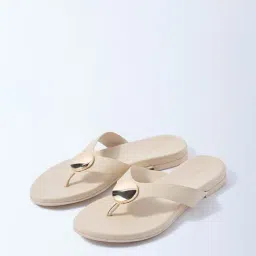 LUNA BLU by Westside Ivory Metal-Detailed Flip-Flops image 2