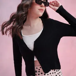 DressBerry Ribbed Acrylic Cardigan-image-79