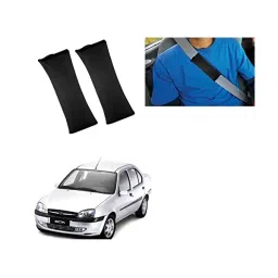 Auto Pearl Seat Belt Cushion (Pack of 2, Black) Compatible for Ford Ikon-image-62