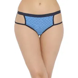 Clovia Blue Polka Dot Hipster Panty-image-3