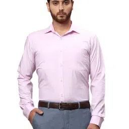 Park Avenue Light Purple Slim Fit Self Design Cotton Shirt-image-69