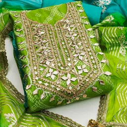 MANVAA Printed Organza Unstitched Dress Material-image-68