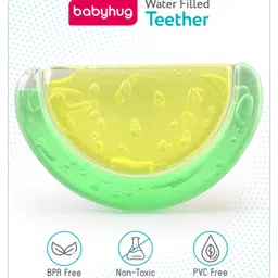 Babyhug Watermelon Shaped Water Filled Teether- Yellow and Blue-image-89