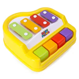 United Agencies Baby Toy Xylophone Cum Piano - Yellow image 2