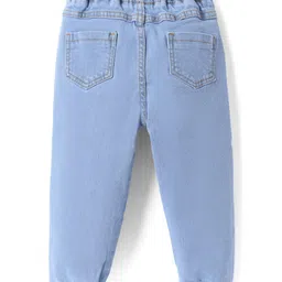 Mark & Mia Full Length Denim Jeans With Floral & Butterfly Embroidery - Blue image 2