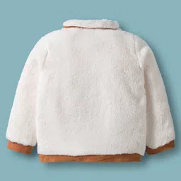 Mark & Mia Full Sleeves Fur Solid Winter Jacket - Beige image 2