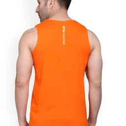 SLOWLORIS Men Pack of 2 Orange & Red Cotton Graphic Printed Innerwear Vest image 5