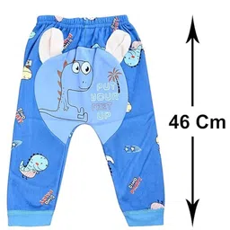 The little lookers Fleece Knit Dinosaur Printed Diaper Pants - Dark Blue image 4