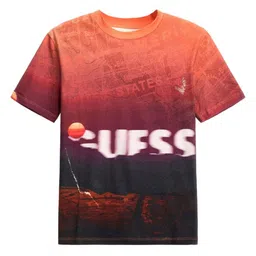 GUESS kids Boys Graphic Printed Round Neck Cotton T-shirt-picture-45