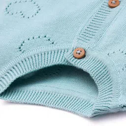 Mi Arcus Unisex Cotton Full Sleeves Heart Design Cardigan Blue image 5