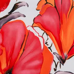 Sej By Nisha Gupta Floral Premium 16 by 16 Cushion Covers Set of 2- Red image 4