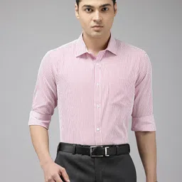 Park Avenue Slim Fit Opaque Striped Formal Shirt image 1