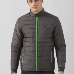 Peter England Casuals Mid Grey Regular Fit Quilted Jacket-picture-24