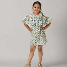 Kiddopanti Kids White Printed Dress-image-56