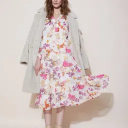 Vero Moda Multicolor Floral Print Midi Dress-image-38