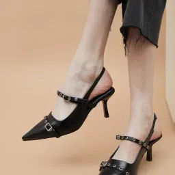 Ginger by Lifestyle Women's Black Sling Back Sandals-image-47