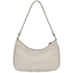 Forever Glam by Pantaloons Grey Textured Hobo Shoulder Handbag image 3