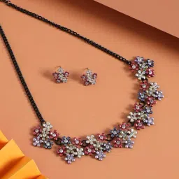 Sohi Multicolor Floral Jewellery Set-image-87