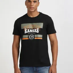 Lee Black Cotton Slim Fit Printed T-Shirt-picture-36