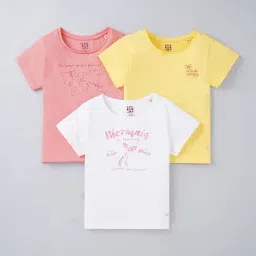 Ed-a-Mamma Kids Multicolor Cotton Printed T-Shirts (Pack of 3)-image-30