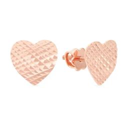 Malabar Gold and Diamonds 18k Gold Heart Earrings for Women-picture-24