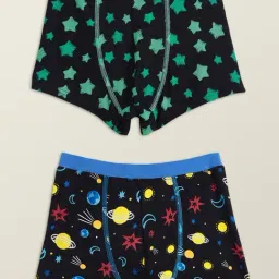 XY Life Kids Green & Blue Printed Trunks (Pack of 2)-picture-22