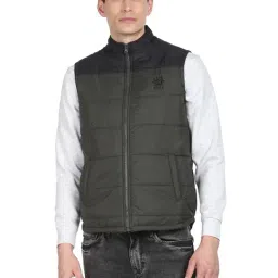 U.S. Polo Assn. Olive Regular Fit Colour Block Jackets-picture-27