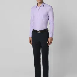 Peter England Purple Regular Fit Texture Shirt image 3