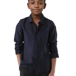 Rare Ones Boys Navy Blue Shirt-image-0