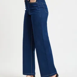 Fablestreet Navy Cotton High Rise Jeans image 3