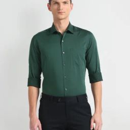 Arrow Green Cotton Slim Fit Shirt-picture-37