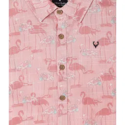 Allen Solly Junior Pink Printed Full Sleeves Shirt image 3
